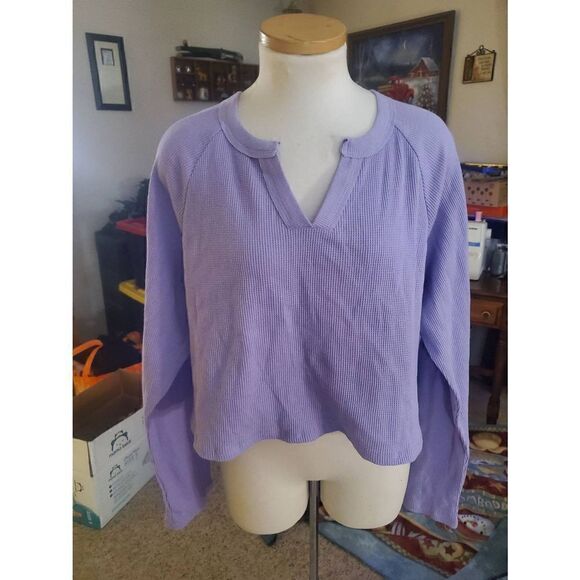 NWT WILD FABLE WAFFLE KNIT CROP TOP - Picture 1 of 3